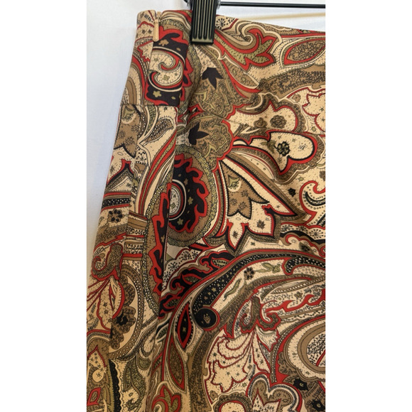 Peck & Peck Silk Paisley Wrap Maxi Skirt Size 6 Old Money Quiet Luxury Preppy - Picture 8 of 11